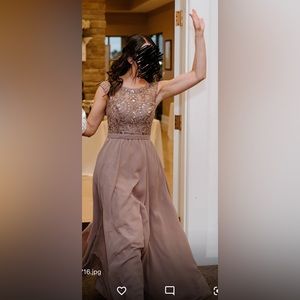 Kennedy Blue Fawn Taupe Bridesmaid Dress Kinsley